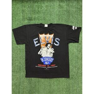 Vintage Elvis Presley in Concert 1997 Graceland Single Stitch Tshirt Tee Size XL